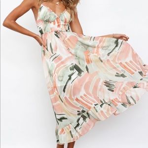 Hello Molly BEGONIA BLOOM MAXI DRESS PINK